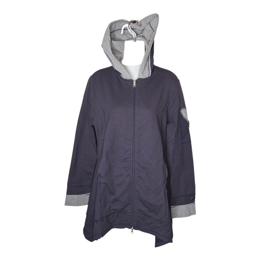 Soft Surroundings NWOT Tunic Hooded Full-Zip Sweatshirt Jacket, Size Large